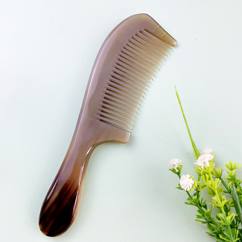 牛角梳正品中号精品手柄男女家用送礼顺发防脱不起静电头部按摩梳