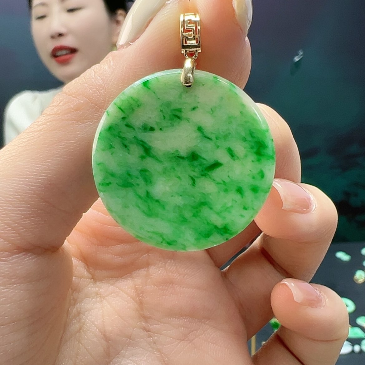 【闪购商品】翡翠颈饰18K金镶嵌