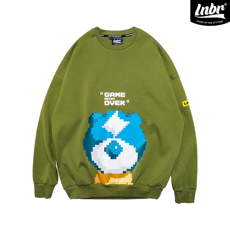 LNBR游戏系列休闲百搭春秋套头卫衣长袖圆领秋冬宽松印花男女同款