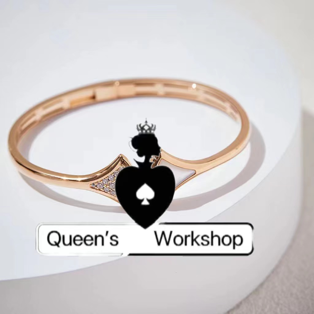 铜合金手镯 【Queen's】18915-93气质时尚扇形手镯香槟金