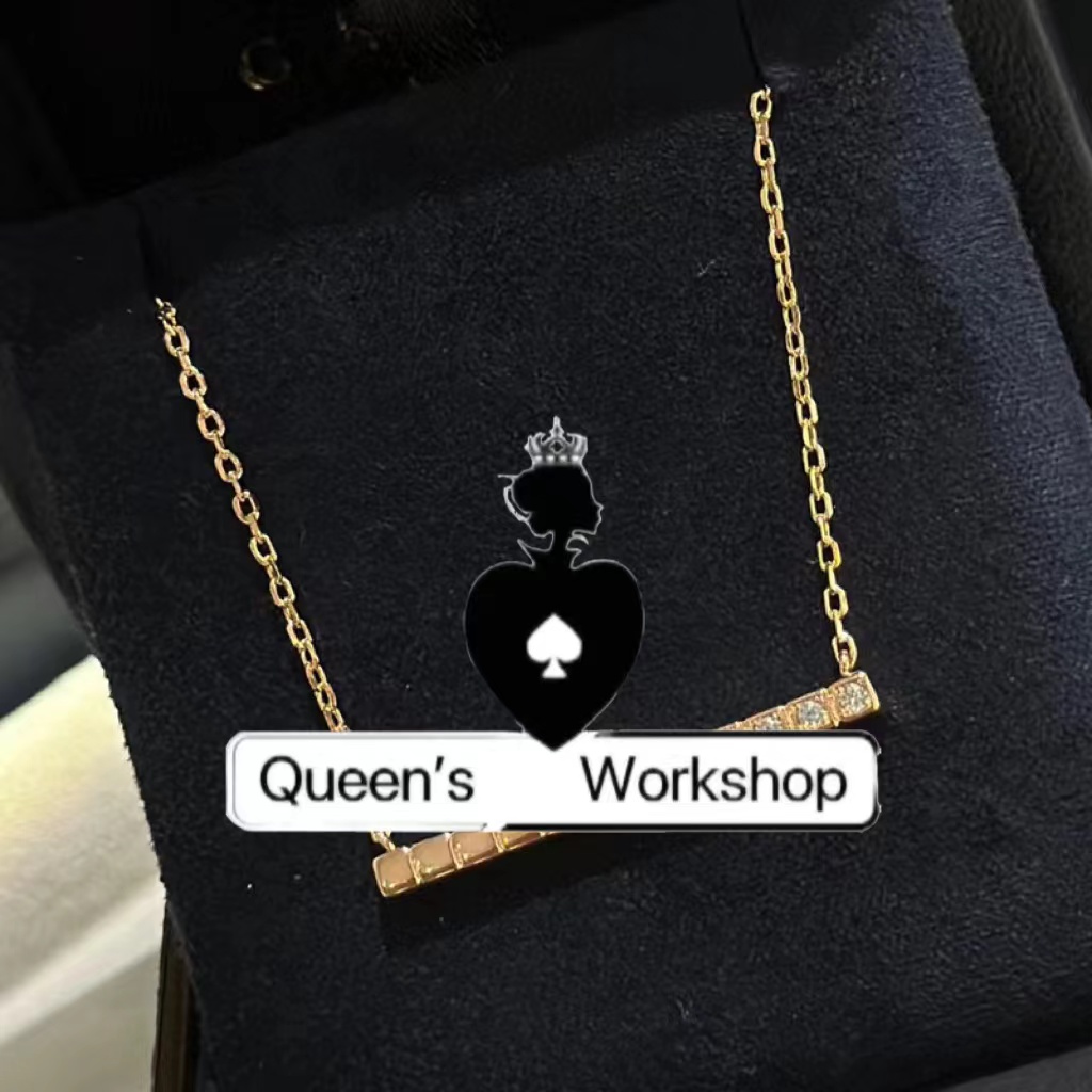 铜合金合成锆石吊坠 【Queen's】16997-93时尚冰块项链香槟金