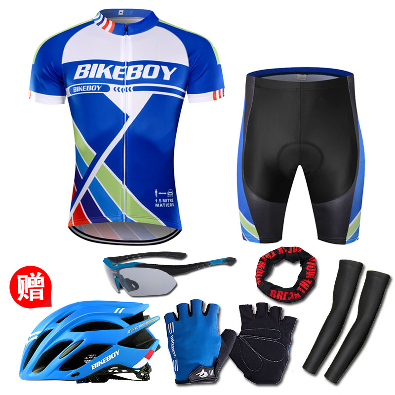 自行车骑行服男套装短袖夏季短裤上衣公路单车山地车衣服骑行装备