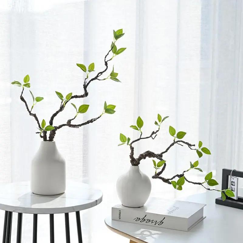小清新仿真绿植假植物客厅插花餐桌装饰品仿真花摆件办公桌酒店花