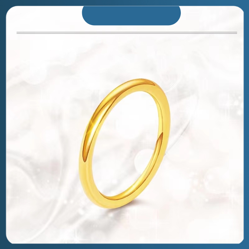 【旺旺专享】足金戒指  13#光面素圈戒指 1.21