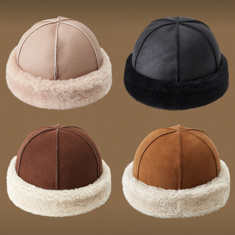 户外滑雪皮毛一体帽子男女士秋冬季保暖加厚防风护耳渔夫盆帽骑行