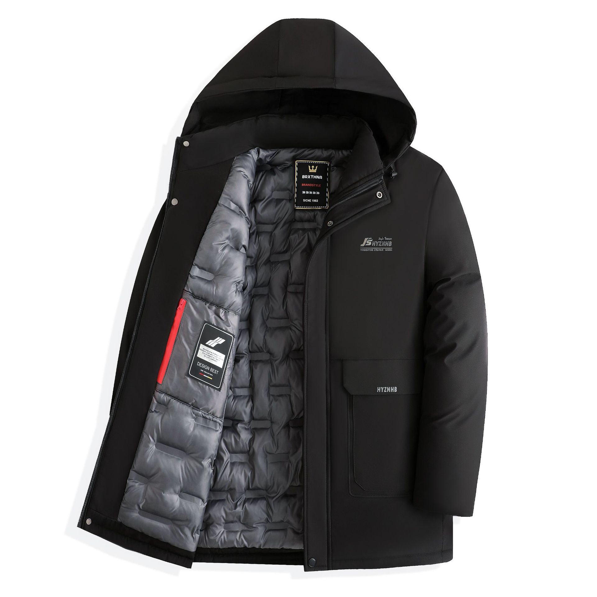 大码中老年冬季男士新款羽绒羽绒服大码加厚保暖羽绒衣外套可脱