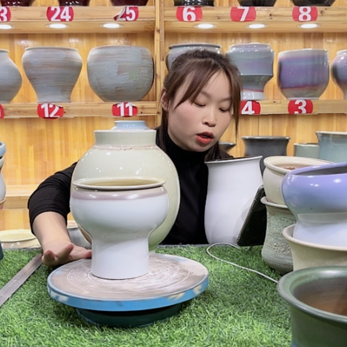 【闪购商品】陶瓷瓶口12高13