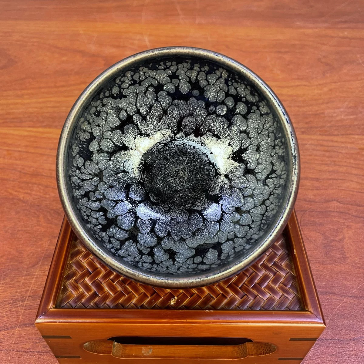 李秀芹纯手工黑牡丹作品建盏主人杯茶具收藏品茗杯