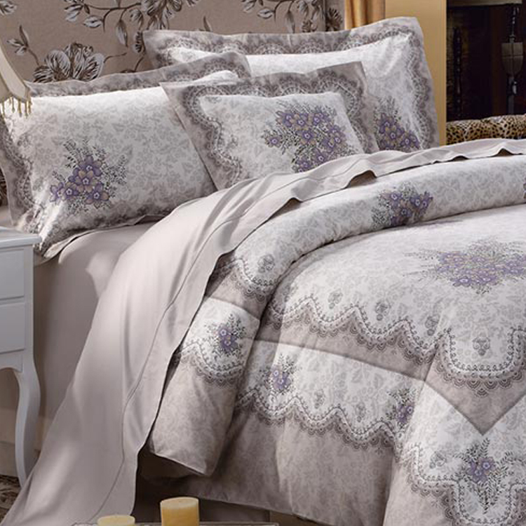 欧百家纺床上用品四件套良辰美景欧式美式纯棉印花1.8m