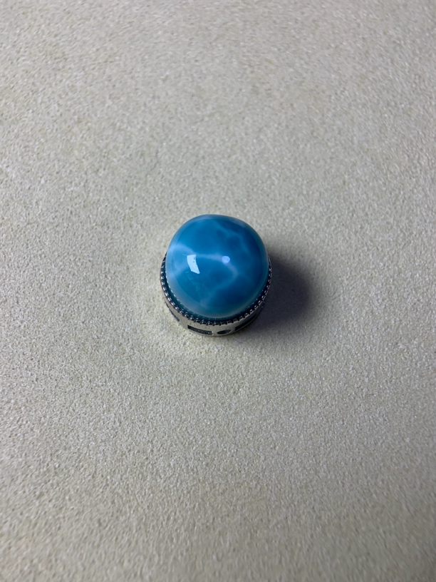 海纹石蛋面魔盒百搭多用款s925银镶嵌
