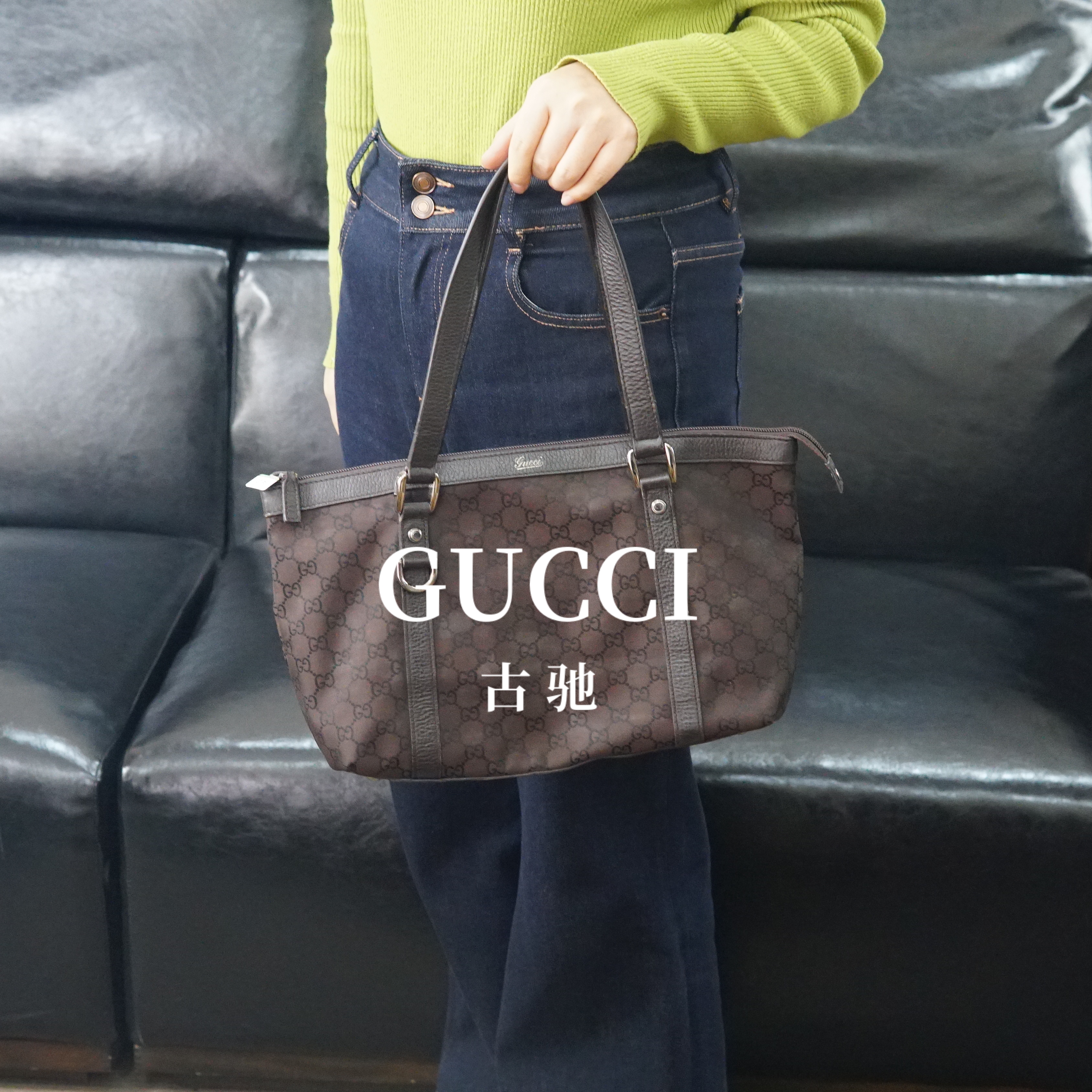 95新 GUCCI/古驰 棕色单肩包/F4WJ09324520/4520