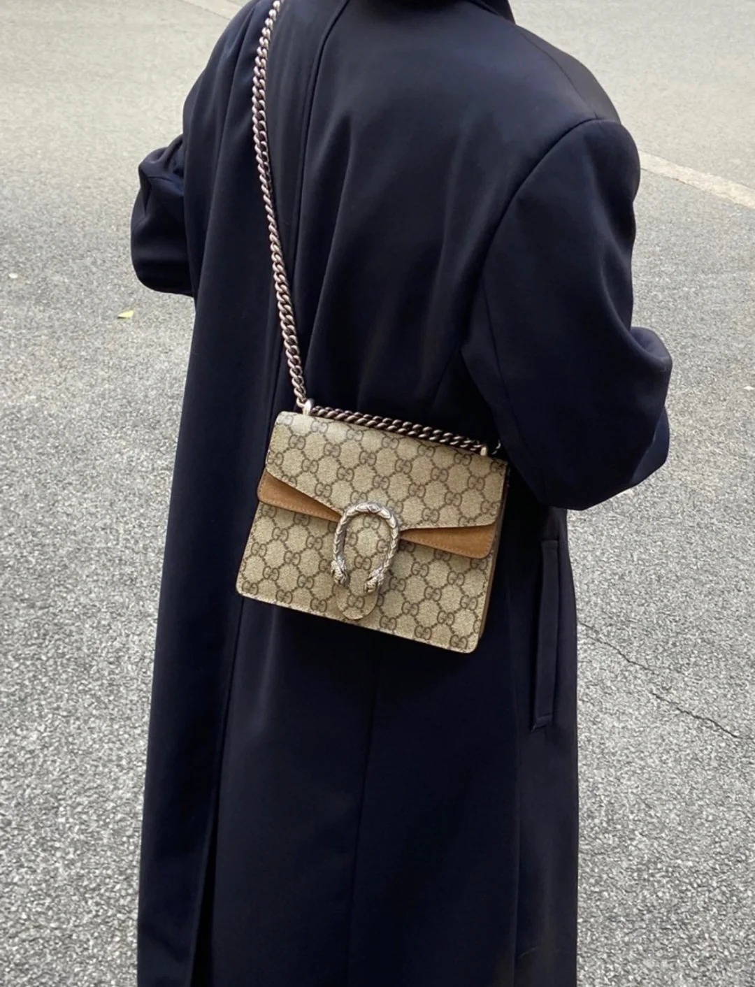 95新 GUCCI/古驰 gucci 酒神小号驼色单肩斜挎包/公价无/甄选