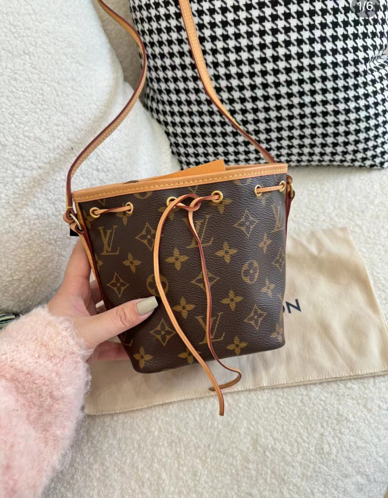 95新 LouisVuitton/路易威登 lv noe nano老花老款/公价无/甄选