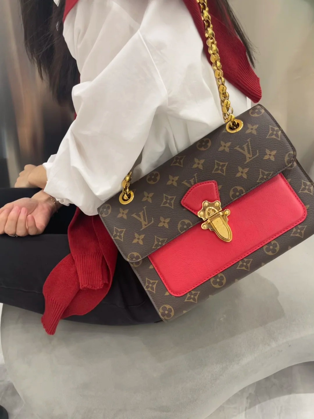 99新 LouisVuitton/路易威登 lv 维多利亚红/公价无/甄选