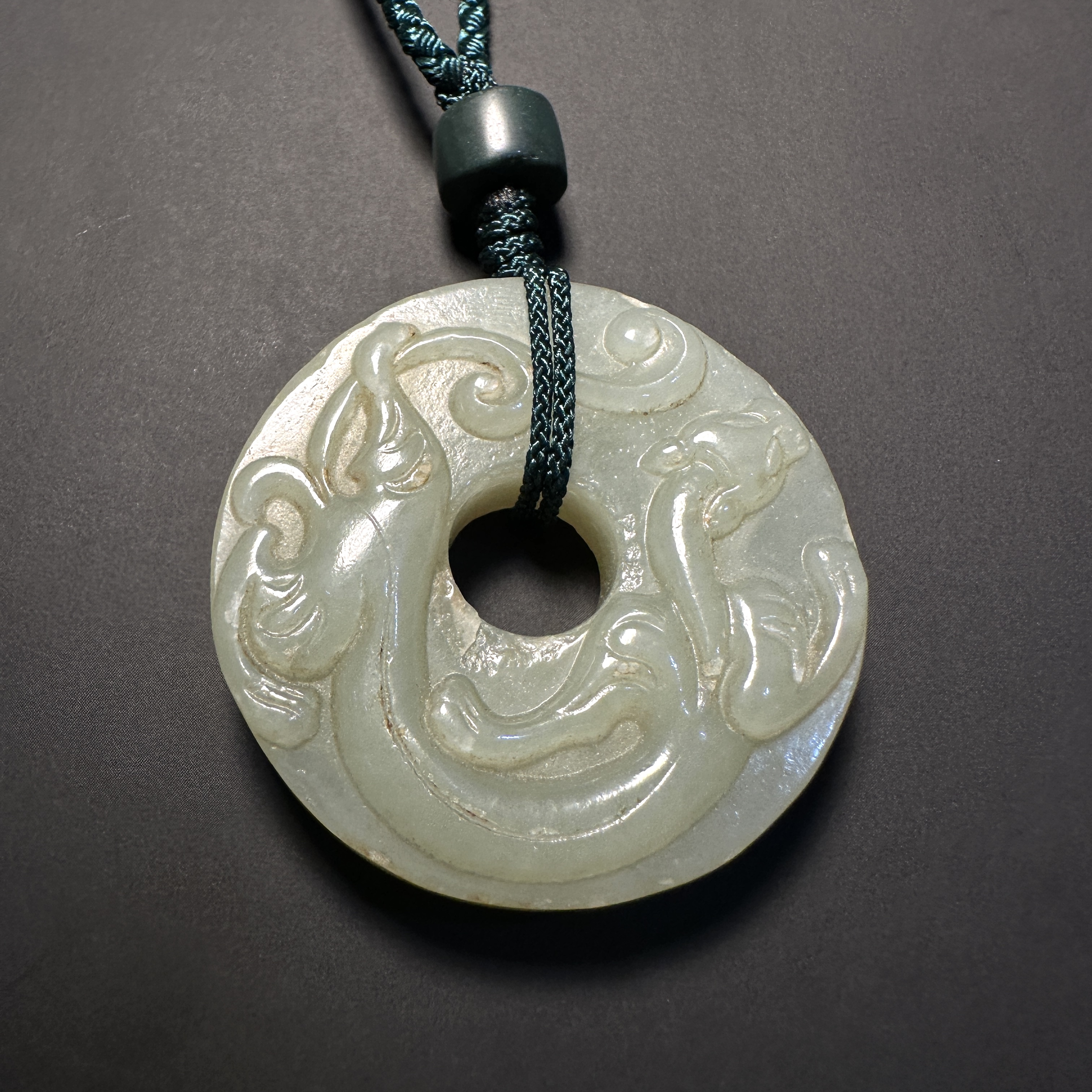 创汇 和田玉 盘龙玉璧 333-285