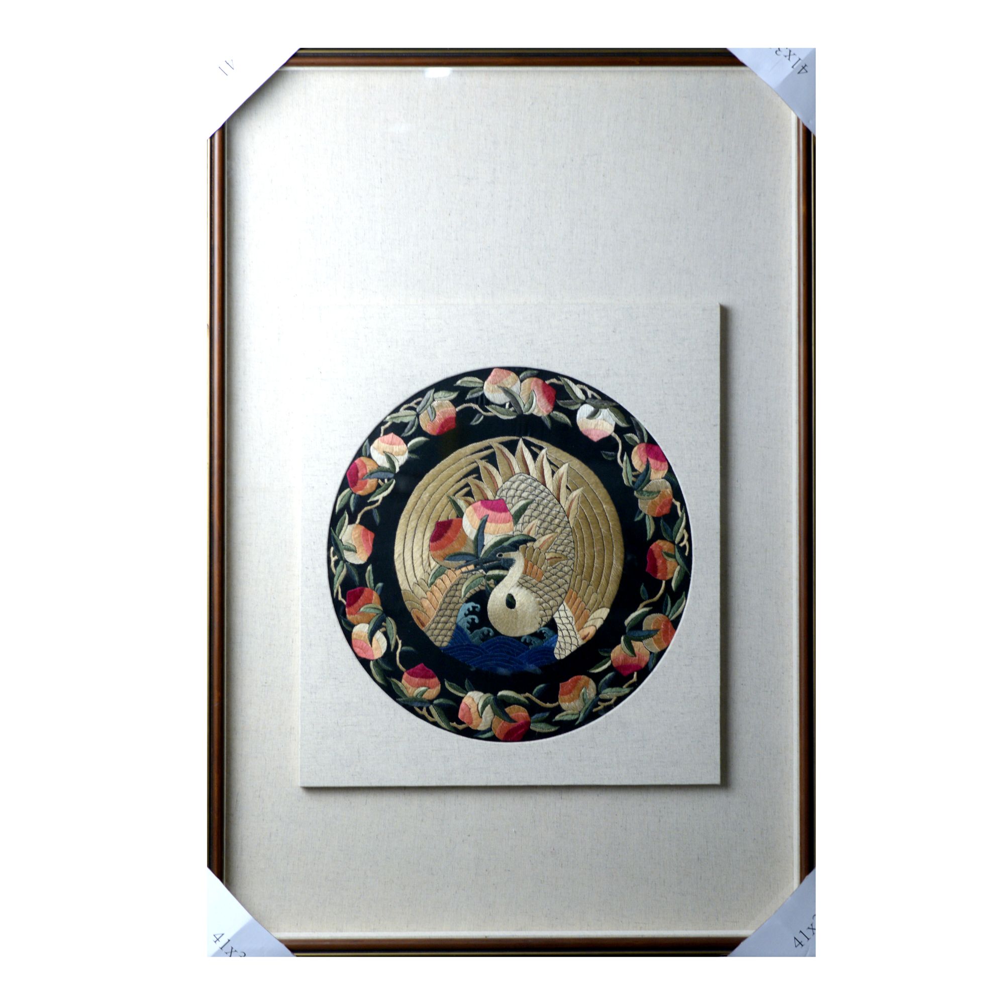 创汇 刺绣鹤寿延年挂屏 310-101