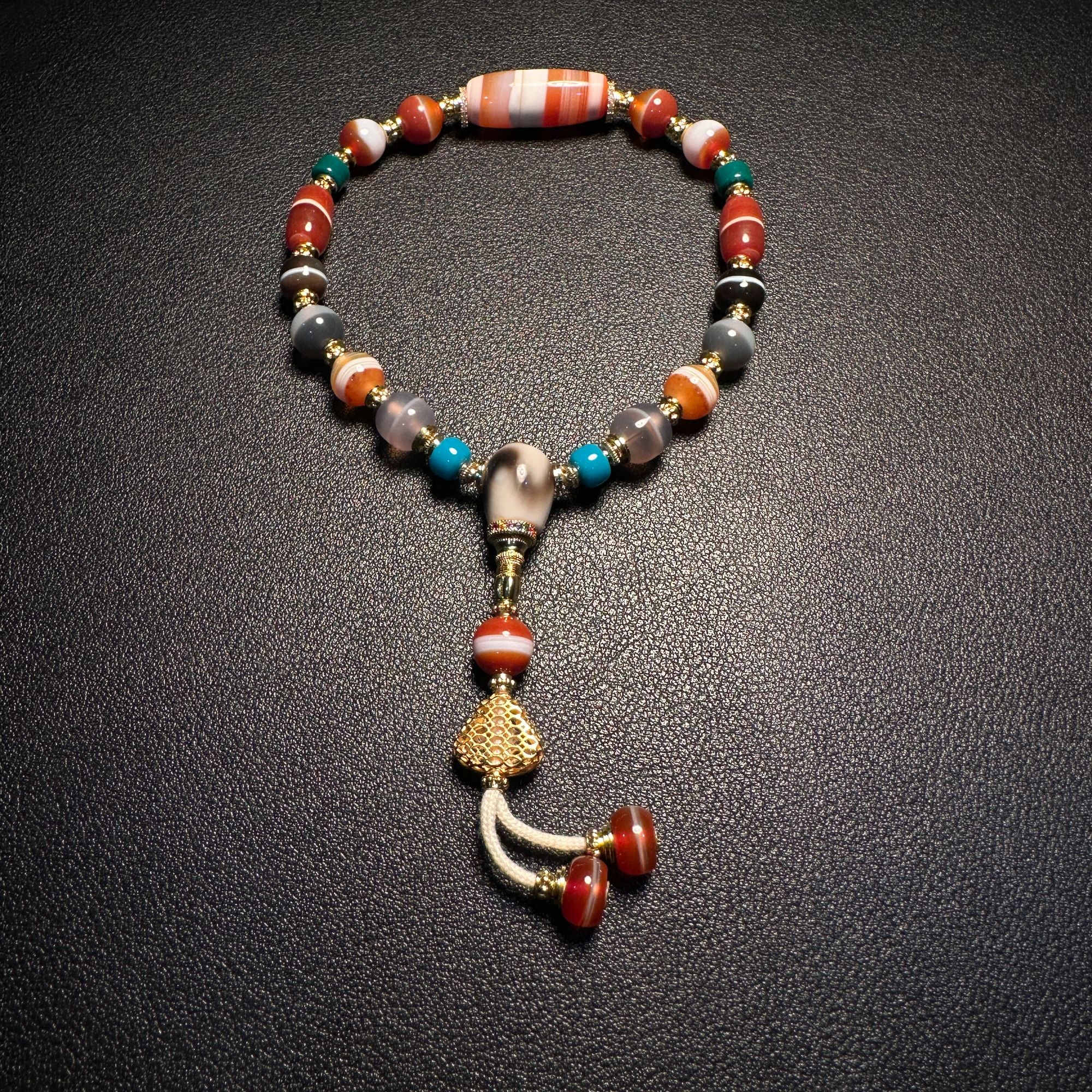 19世纪多宝缠丝玛瑙手串333-480