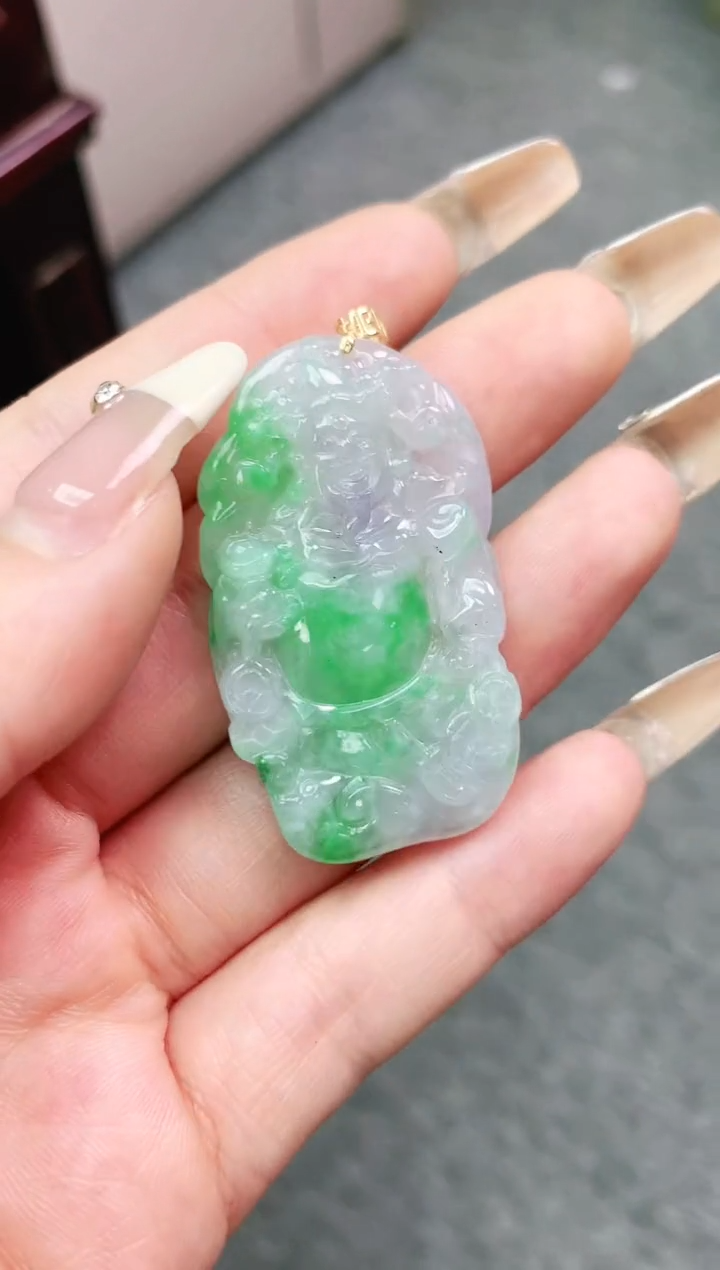 【闪购商品】翡翠颈饰18K金镶嵌1