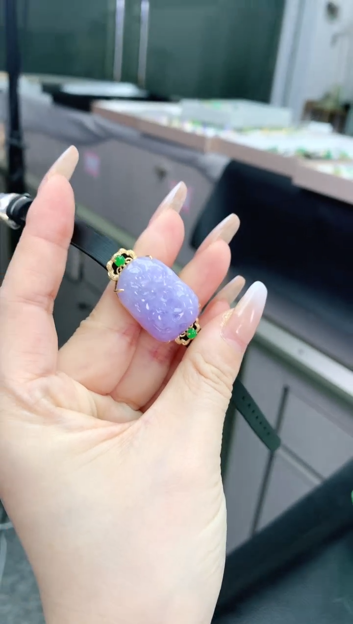 【闪购商品】翡翠手链18K金镶嵌1 艳艳