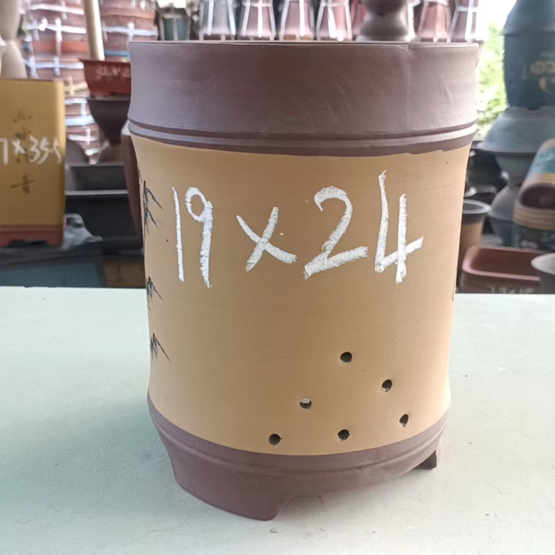 紫砂花盆有无孔菖蒲文竹拇指盆大小号防烂根菖蒲文竹拇指盆大小号