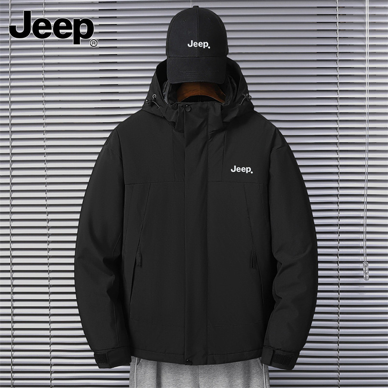 JEEP/吉普秋冬运动户外休闲情侣时尚防水防风保暖加厚百搭冲锋衣