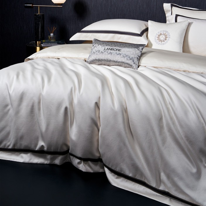 【星河】轻奢高端纯棉提花金丝厚织四件套