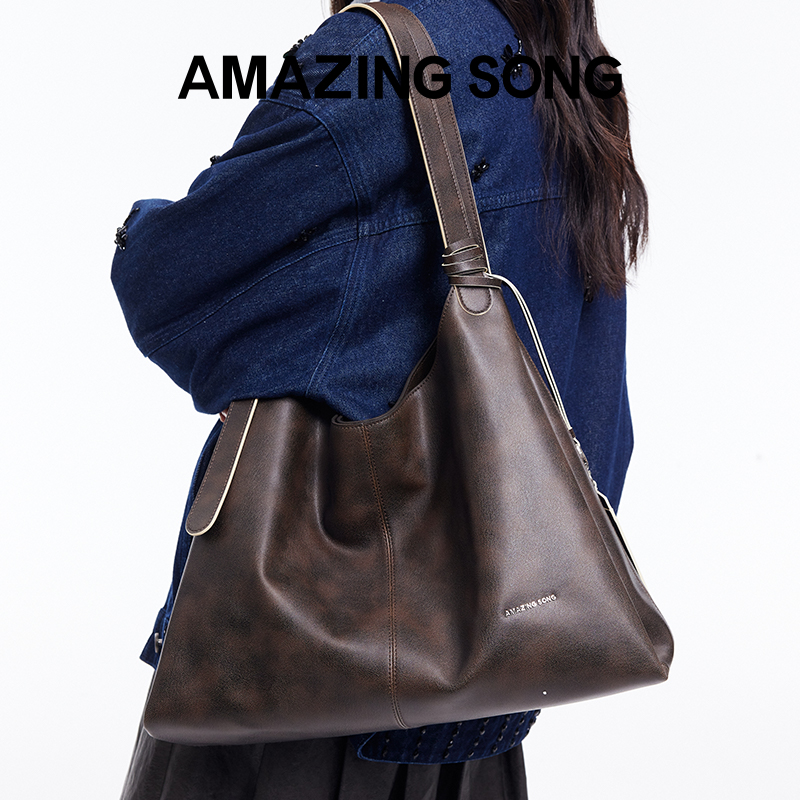 【微瑕介意慎拍】浆果托特包休闲时尚百搭简约通勤大容量单肩女包