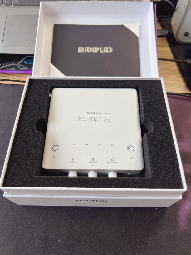 95新 MiDiPLUS 迷笛r2电脑声卡自带otg接口可以直连手机