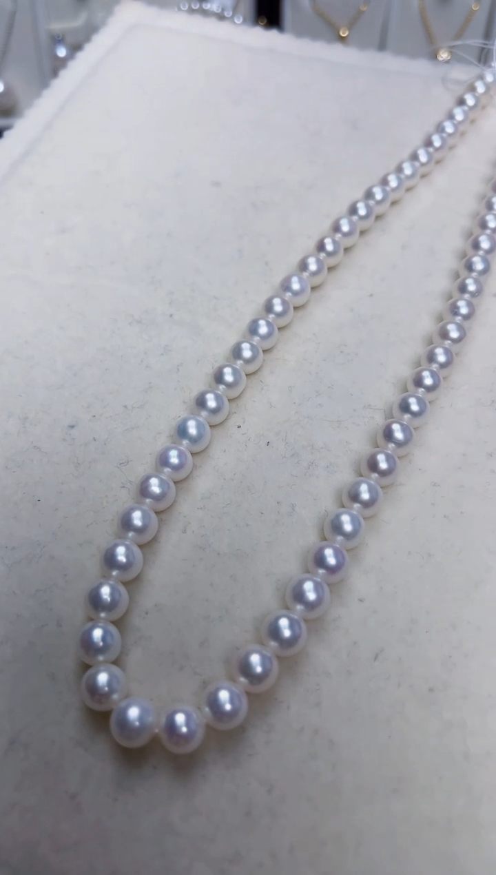 【闪购商品】淡水珍珠颈饰银S925镶嵌7mm