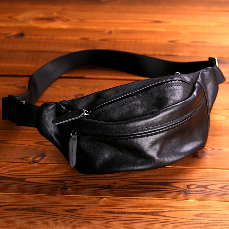 东牛植鞣皮男士胸包男真皮休闲简约牛皮斜挎包肩包斜跨腰包多功能