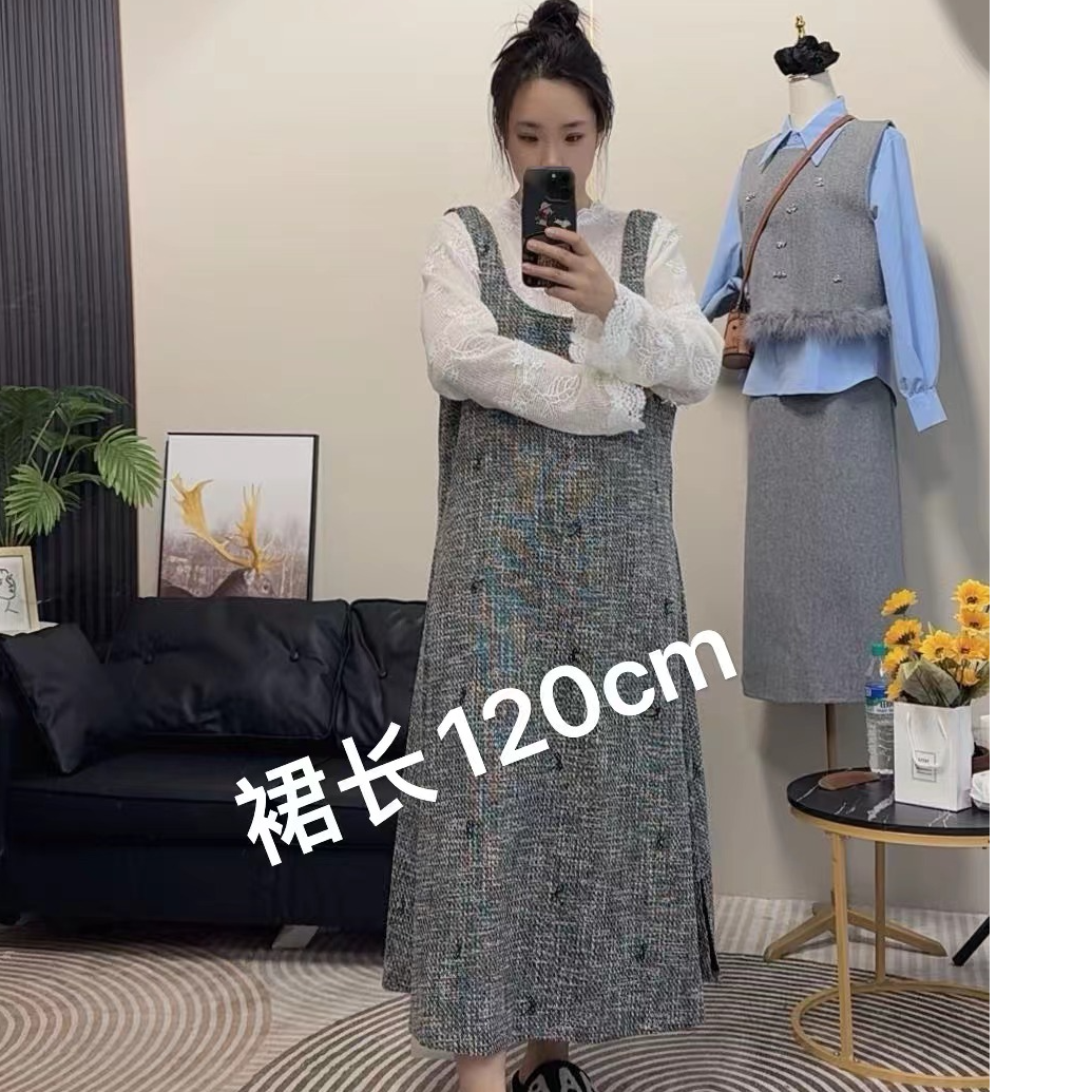 2025春季大码宽松慵懒蝴蝶之舞两件套法式复古气质显瘦两件套810