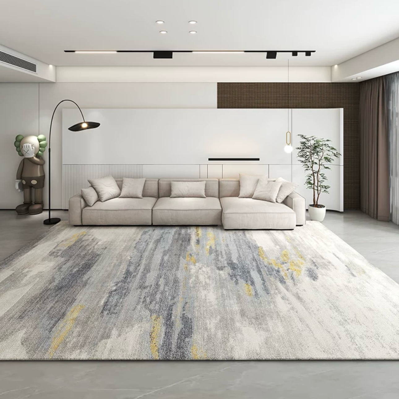 客厅大面积地毯加厚仿羊绒轻奢简约风百搭免洗