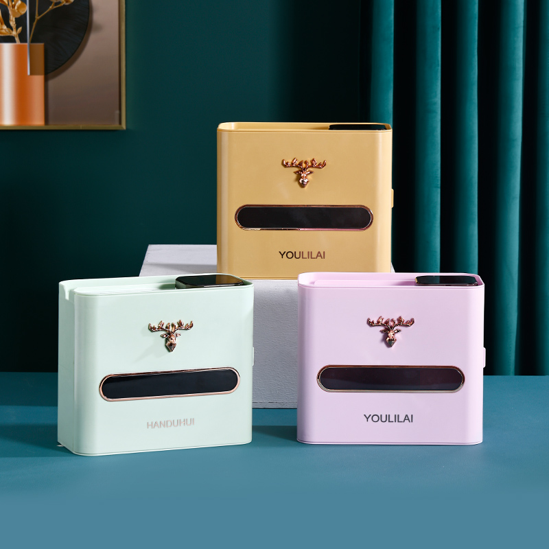 多功能纸巾盒家用卫生间轻奢创意小鹿免打孔纸巾盒壁挂抽纸纸巾盒