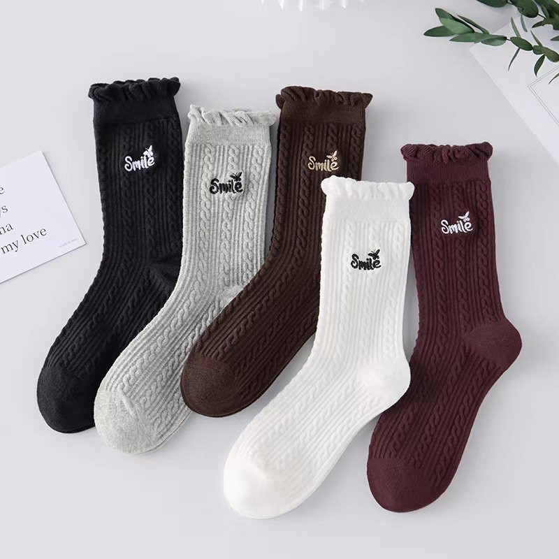 （10双）正伦木耳边-秋冬无骨精梳棉袜