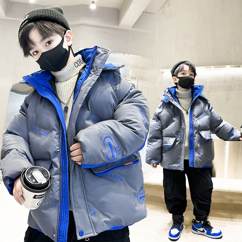 巴拉巴拉恩男童羽绒服外套冬季洋气中大儿童冬装轻薄2023新款男孩