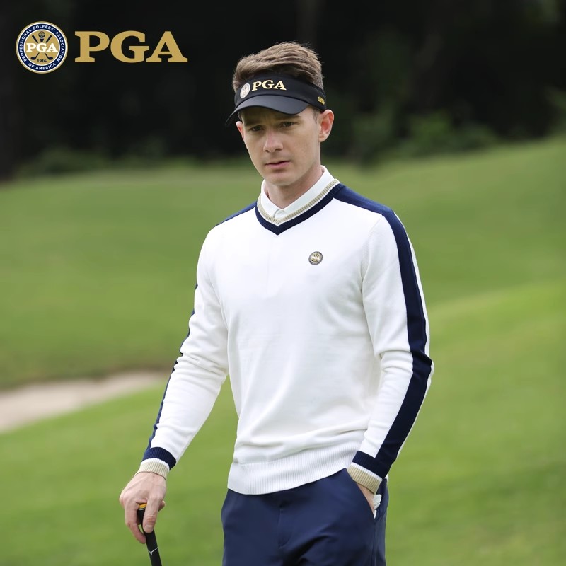 美国PGA 高尔夫服饰 男士秋冬长袖 防风保暖 运动 户外休闲卫衣ol