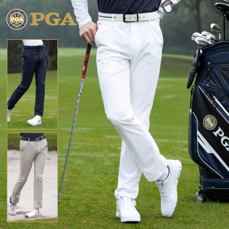美国PGA 高尔夫男裤 修身时尚球裤 拉链口袋 春夏季高尔夫服饰