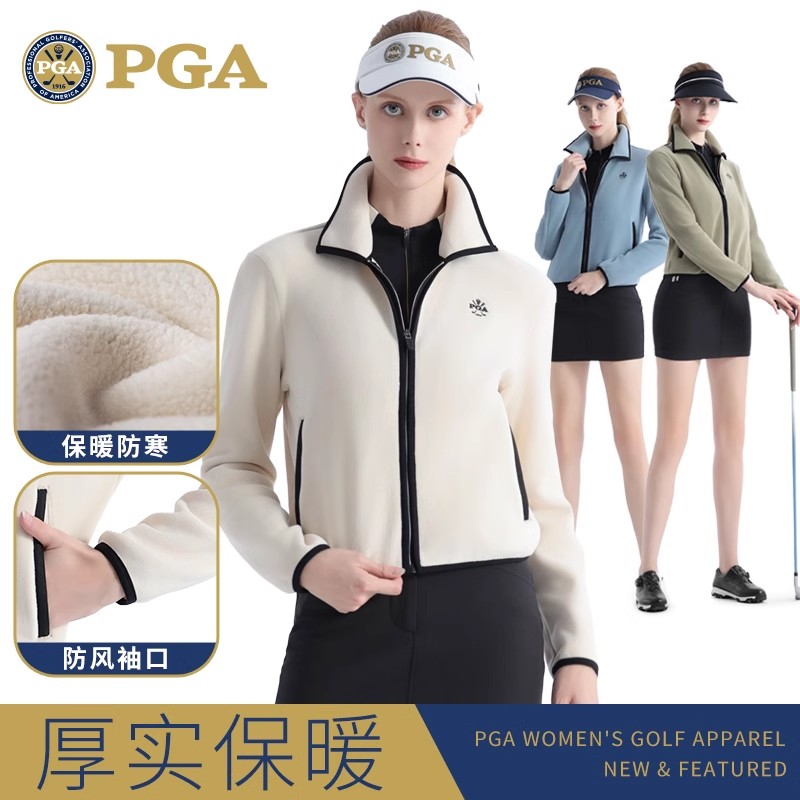 美国PGA 高尔夫服装女款外套 保暖防寒包臀短裙户外运动休闲时尚