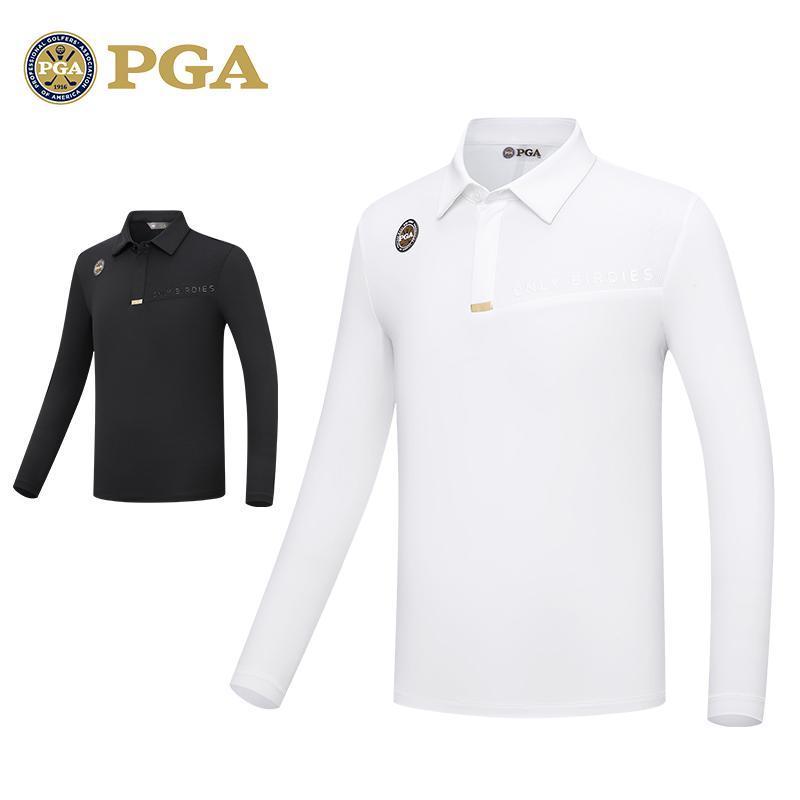 美国PGA 高尔夫男童长袖服饰秋冬季翻领设计 柔肤亲肤 时尚运动装