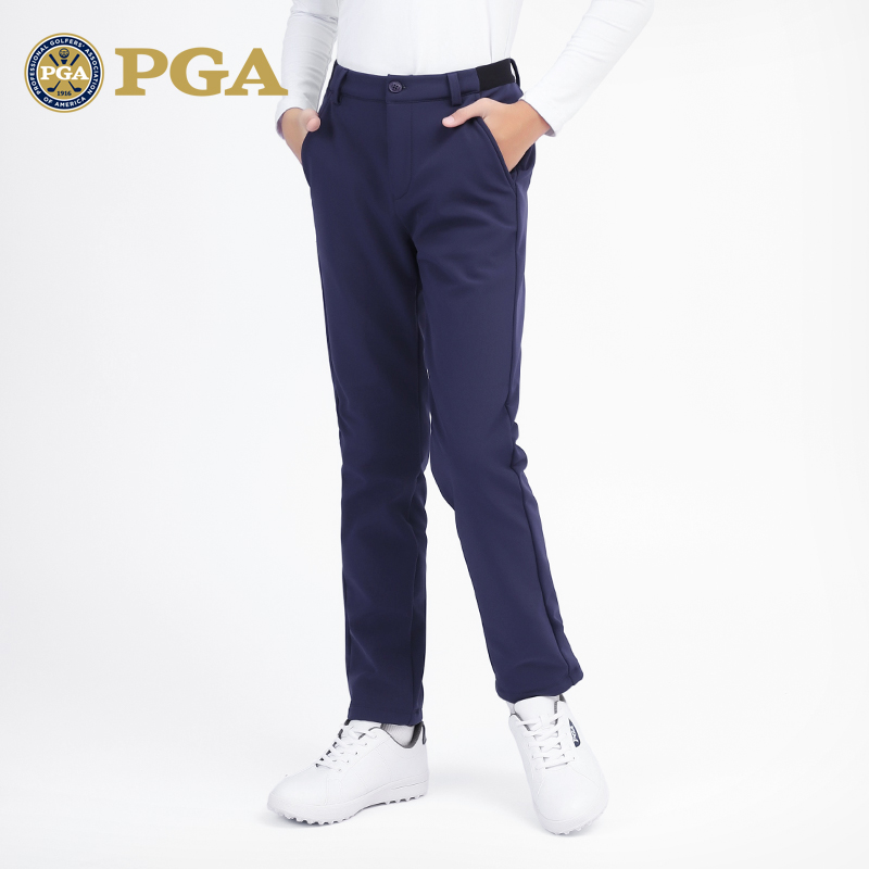 美国PGA儿童高尔夫裤子服饰青少年秋冬运动裤子男童弹力腰带球裤
