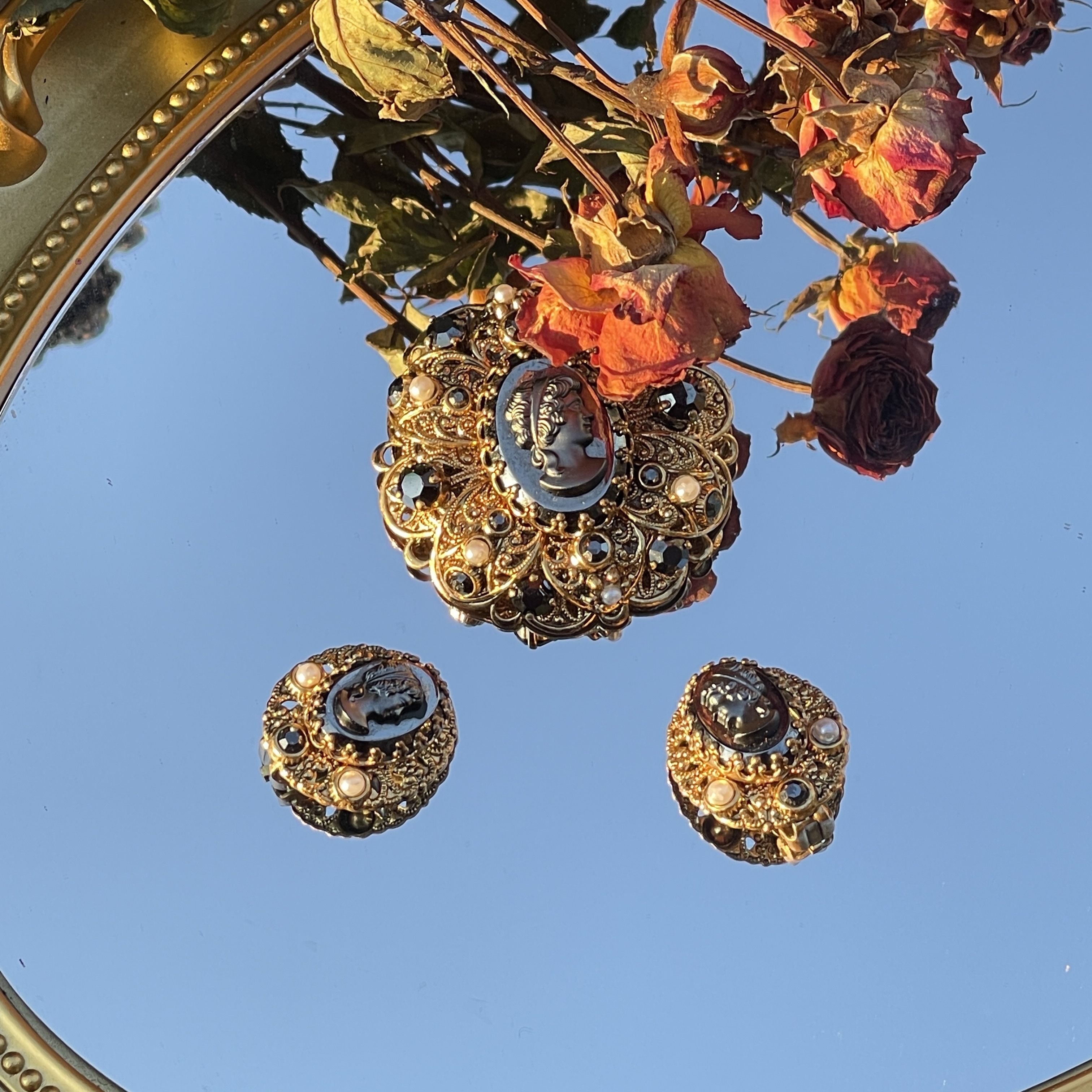 合金耳饰 铁合金耳饰 中古时尚法式轻奢欧美小众重工复古宫廷风