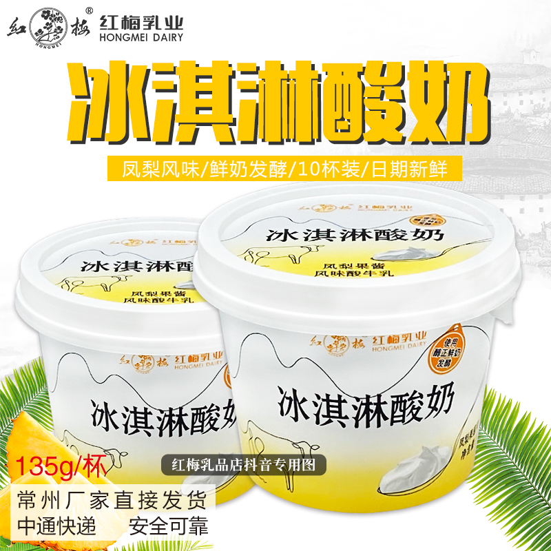 红梅红梅乳业凤梨风味冰淇淋酸奶
