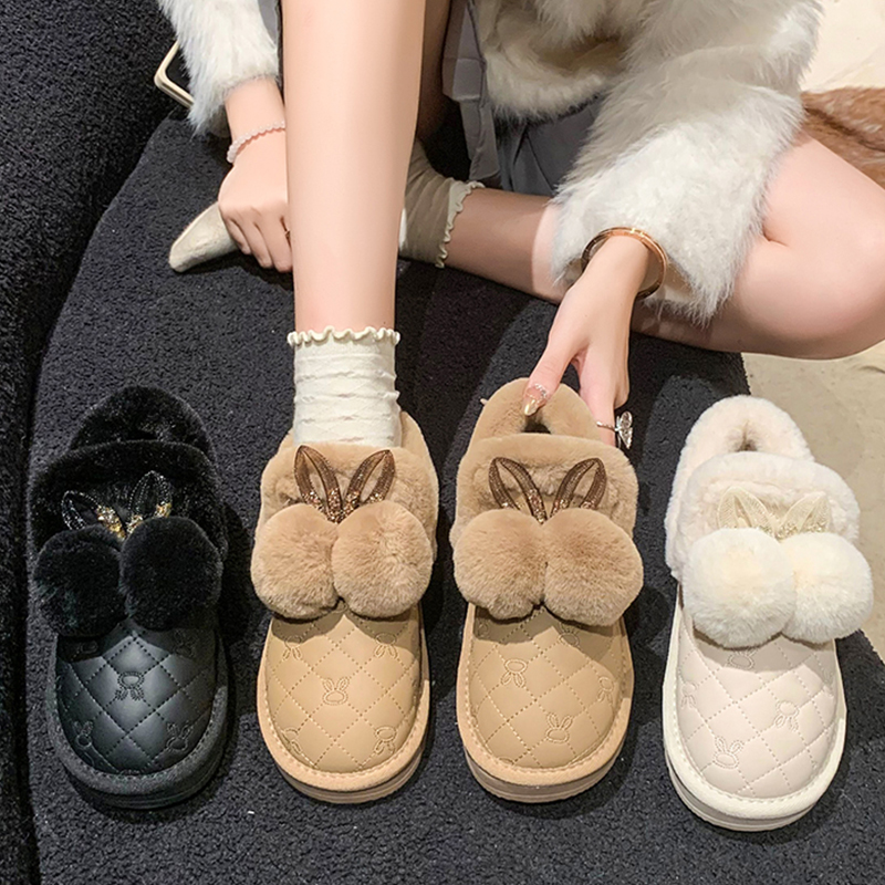 雪地靴女冬外穿皮毛一体2023年冬季新款女款鞋加绒加厚保暖棉鞋VX