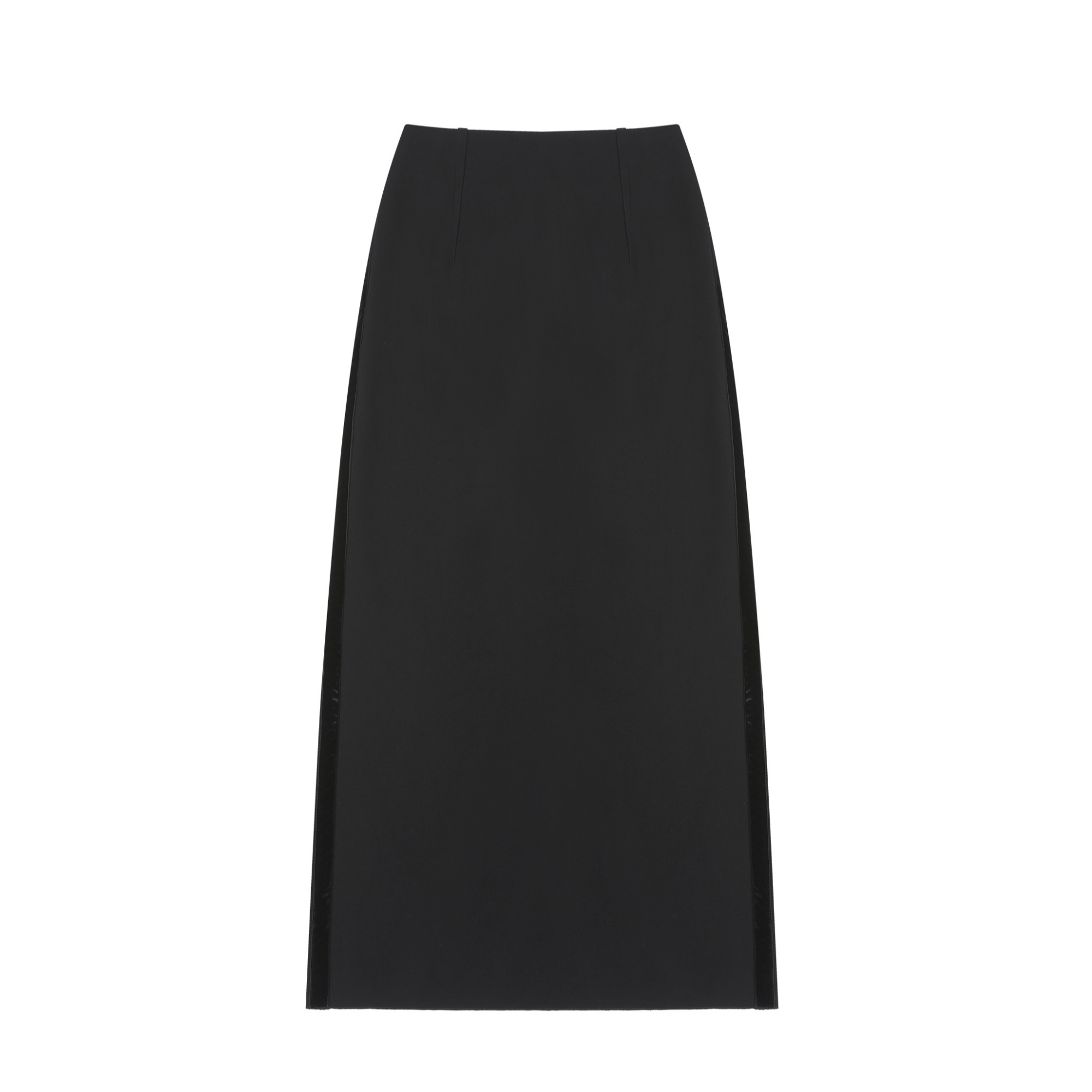 【AOYI】24买手店SUGI新款拼接后开衩半裙黑色