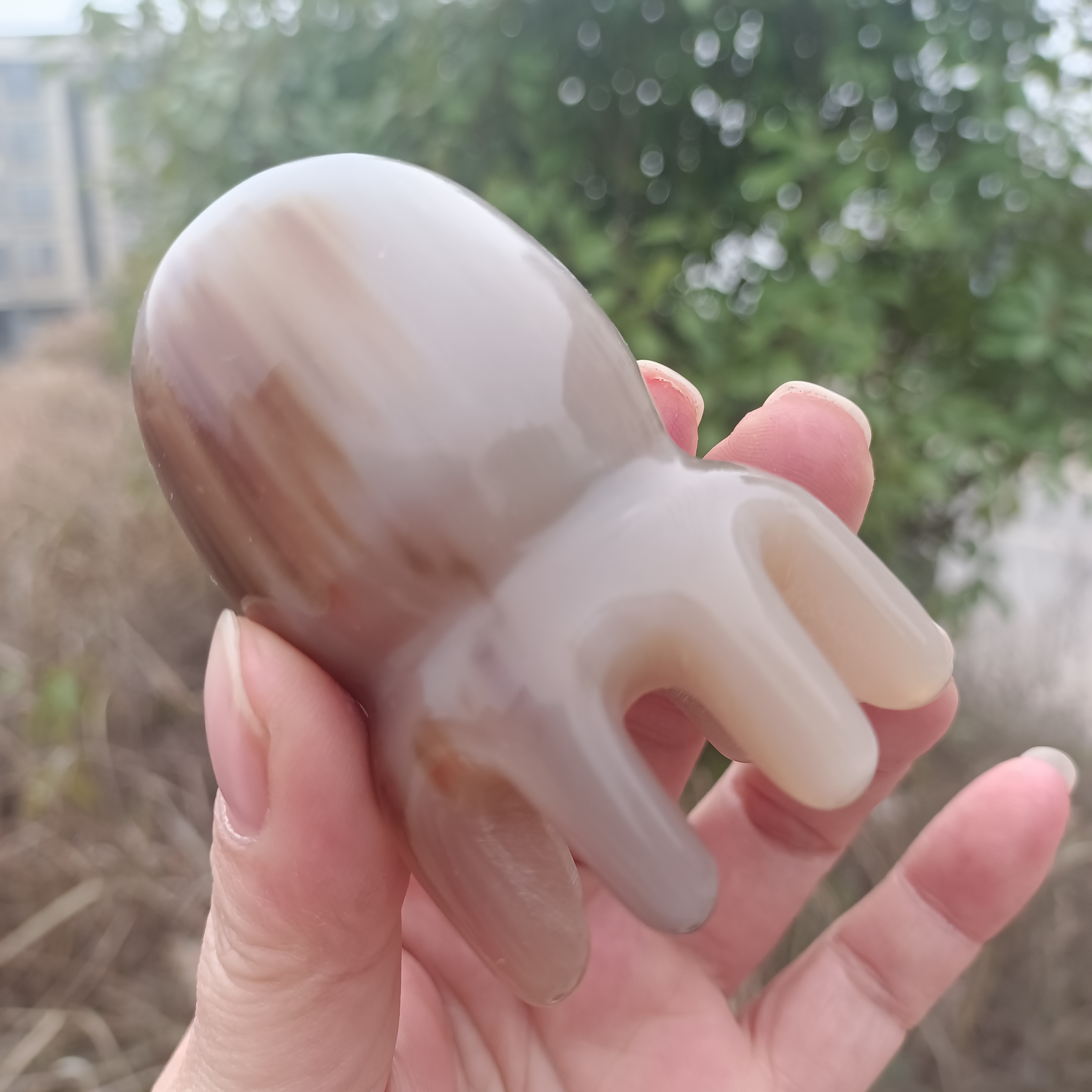 天然牛角按摩头皮圆头八爪鱼男女梳 