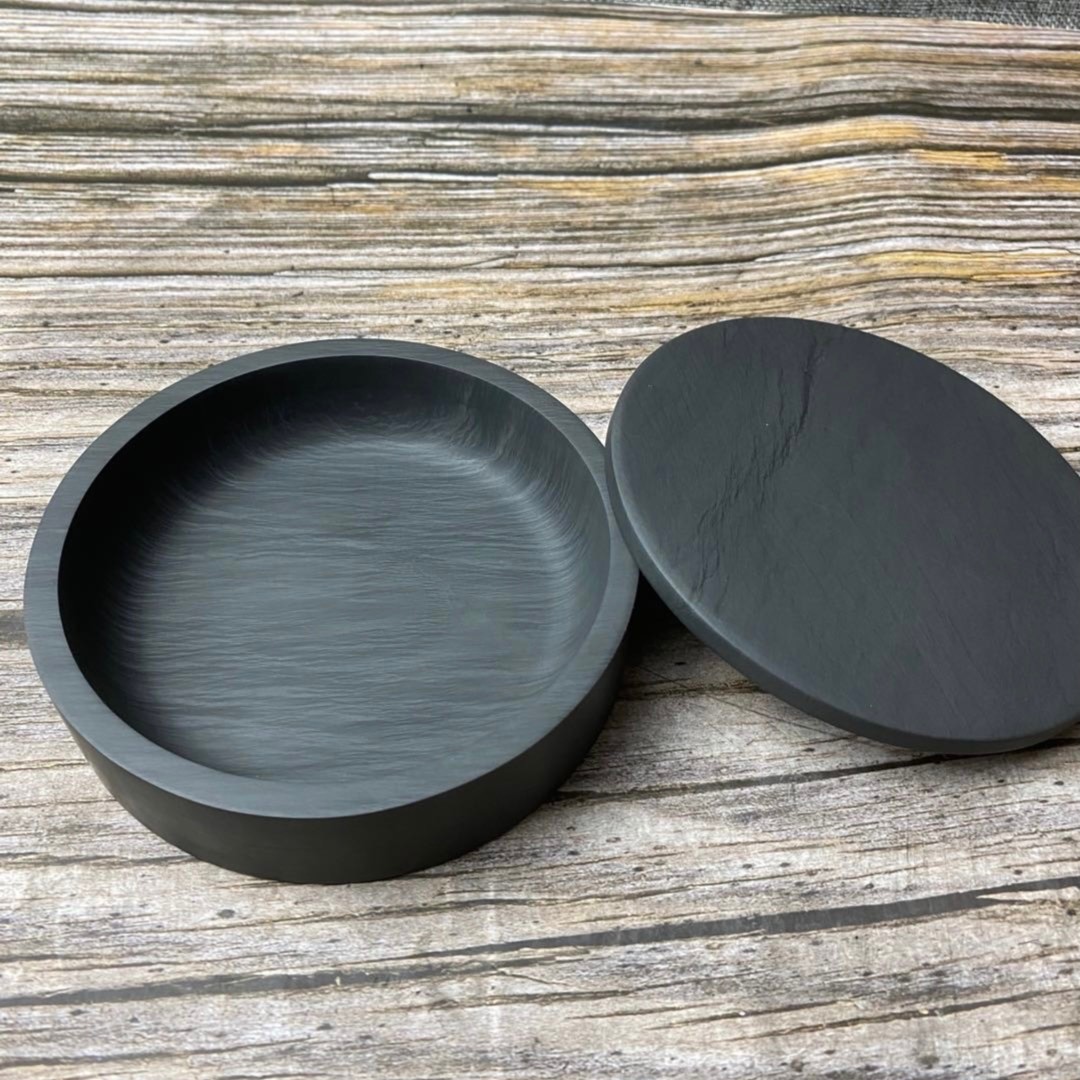 歙砚水波纹石学生砚