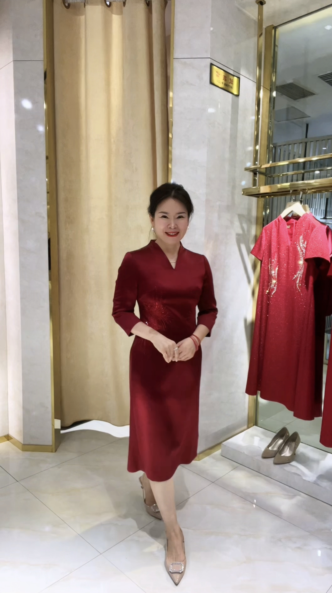 喜妈妈喜婆婆婚宴装女士晚礼服轻奢-17988(z)