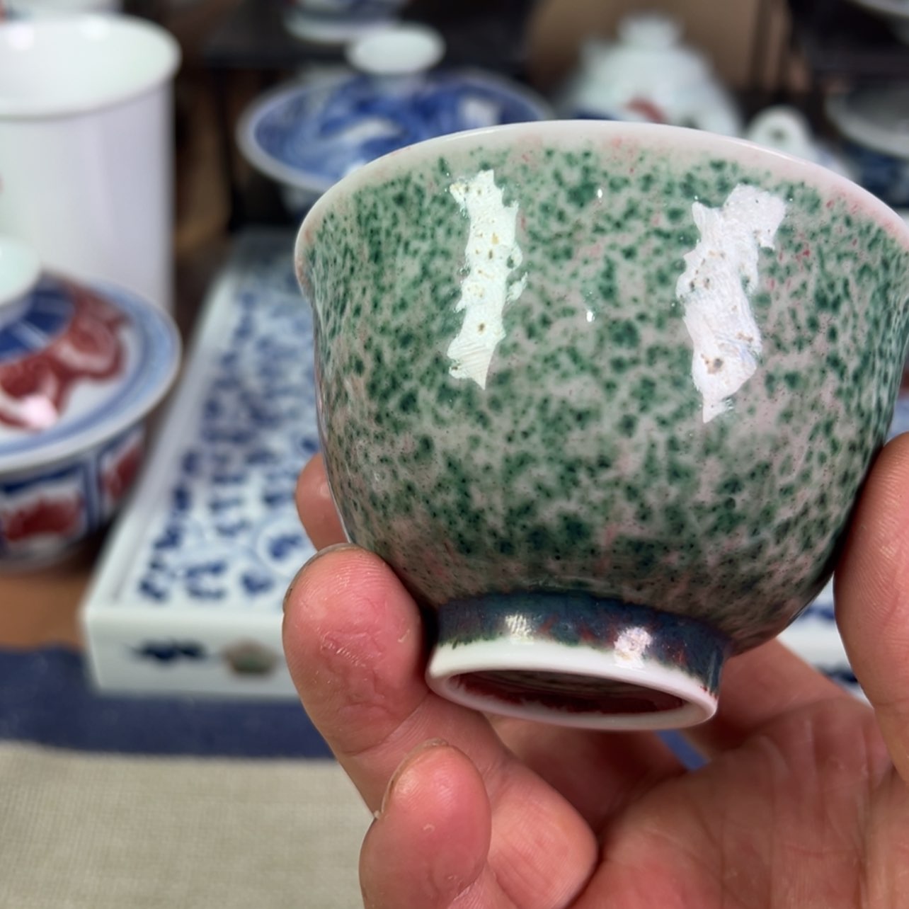 【闪购商品】瓷杯青花釉里红