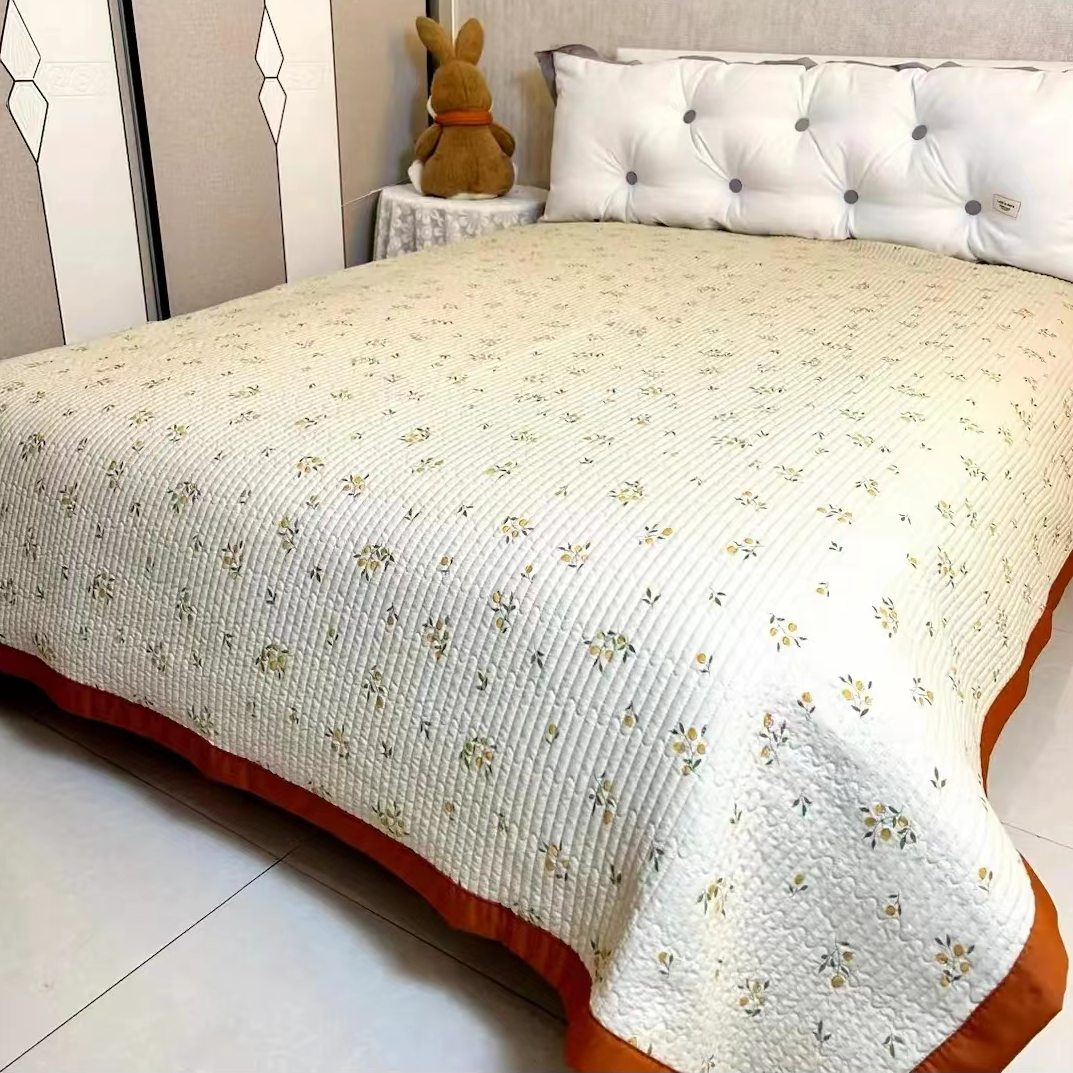 枇杷四季通用水洗棉床盖加棉双面多功能绗缝可机洗200*230cm