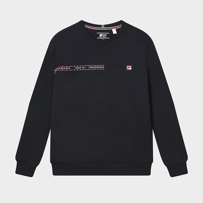 Fila/斐乐时尚商务运动套头衫百搭秋冬圆领男子卫衣F61M543295B